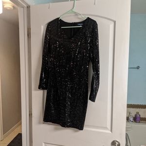 Black sequin dress